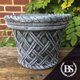 Round Wicker Planter - Garden Ornament Mould | Brightstone Moulds