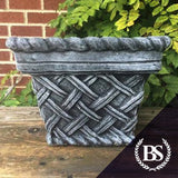 Round Wicker Planter - Garden Ornament Mould | Brightstone Moulds