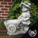 Wheel Barrow Girl - Garden Ornament Mould | Brightstone Moulds